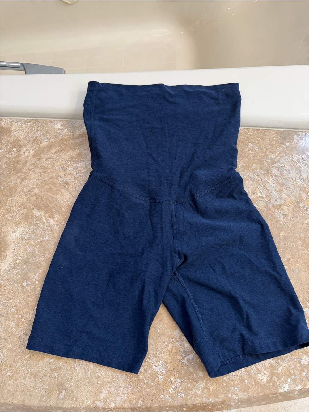 Beyond the Bump Navy High-Waist Bike Shorts